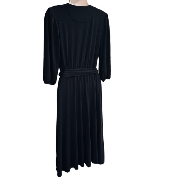 DRAPER JAMES Rsvp Wrap Dress Black size small - Picture 2 of 4